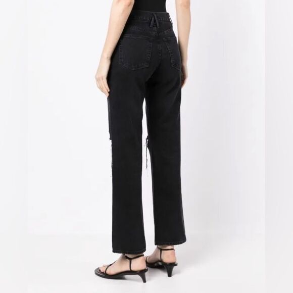 NWT SLVRLAKE Black Distressed Women's Jeans - Picture 2 of 6